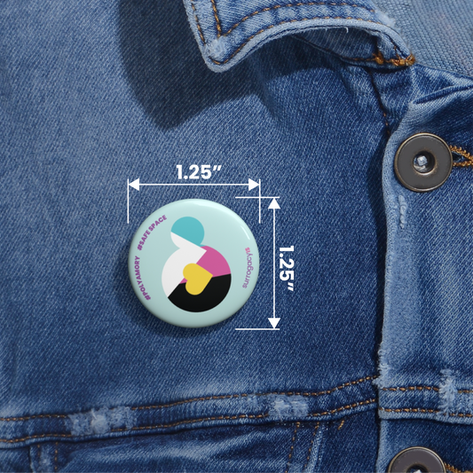 Belly of Love Pride Button Pin - Polyamory