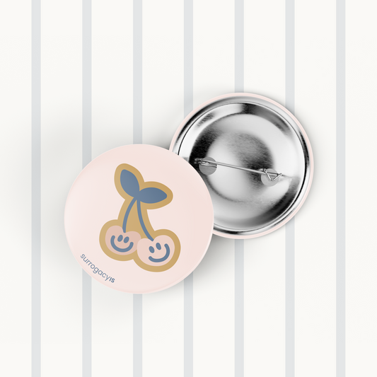 Pair 'O Cherries Button Pin