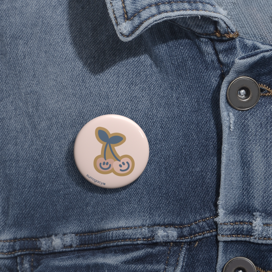 Pair 'O Cherries Button Pin
