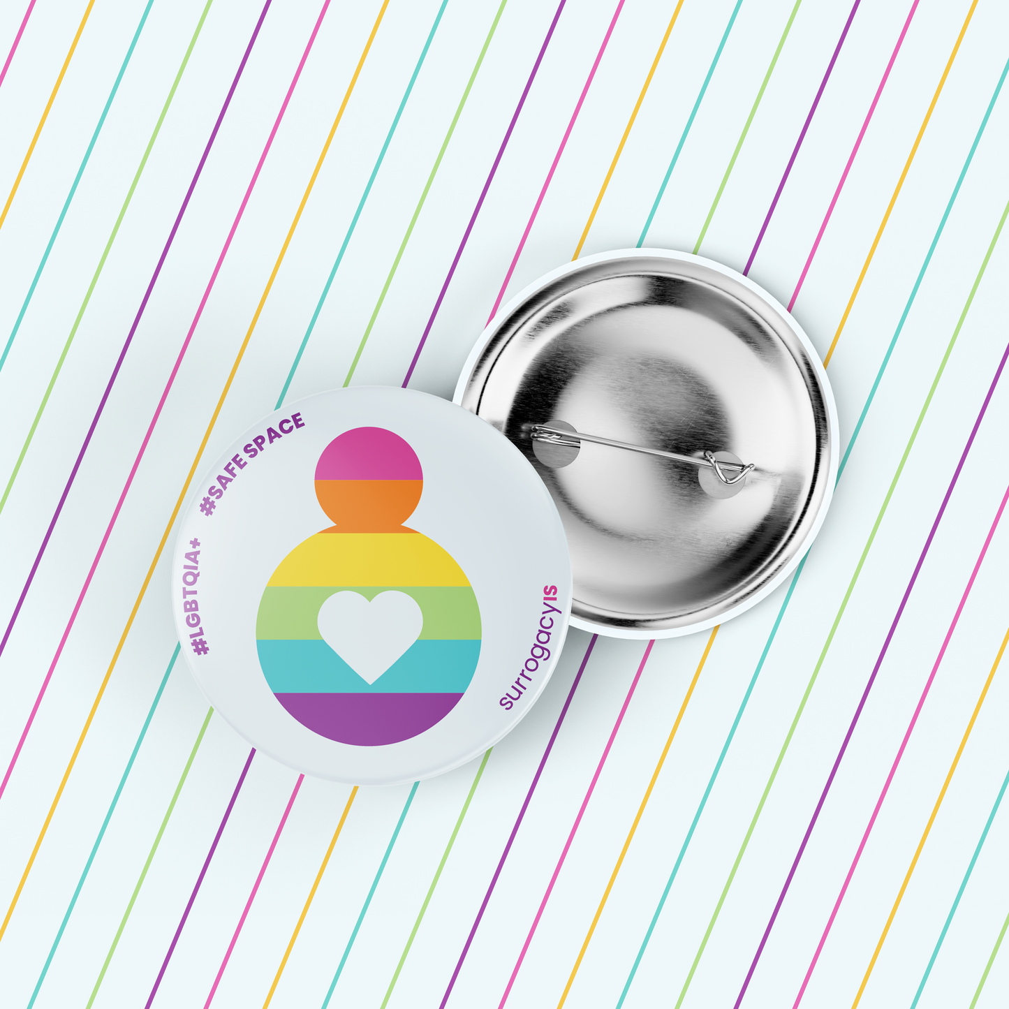 Belly of Love Pride Button Pin - LGBTQIA+
