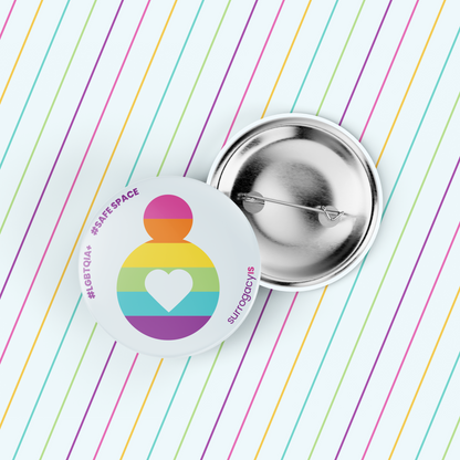 Belly of Love Pride Button Pin - LGBTQIA+