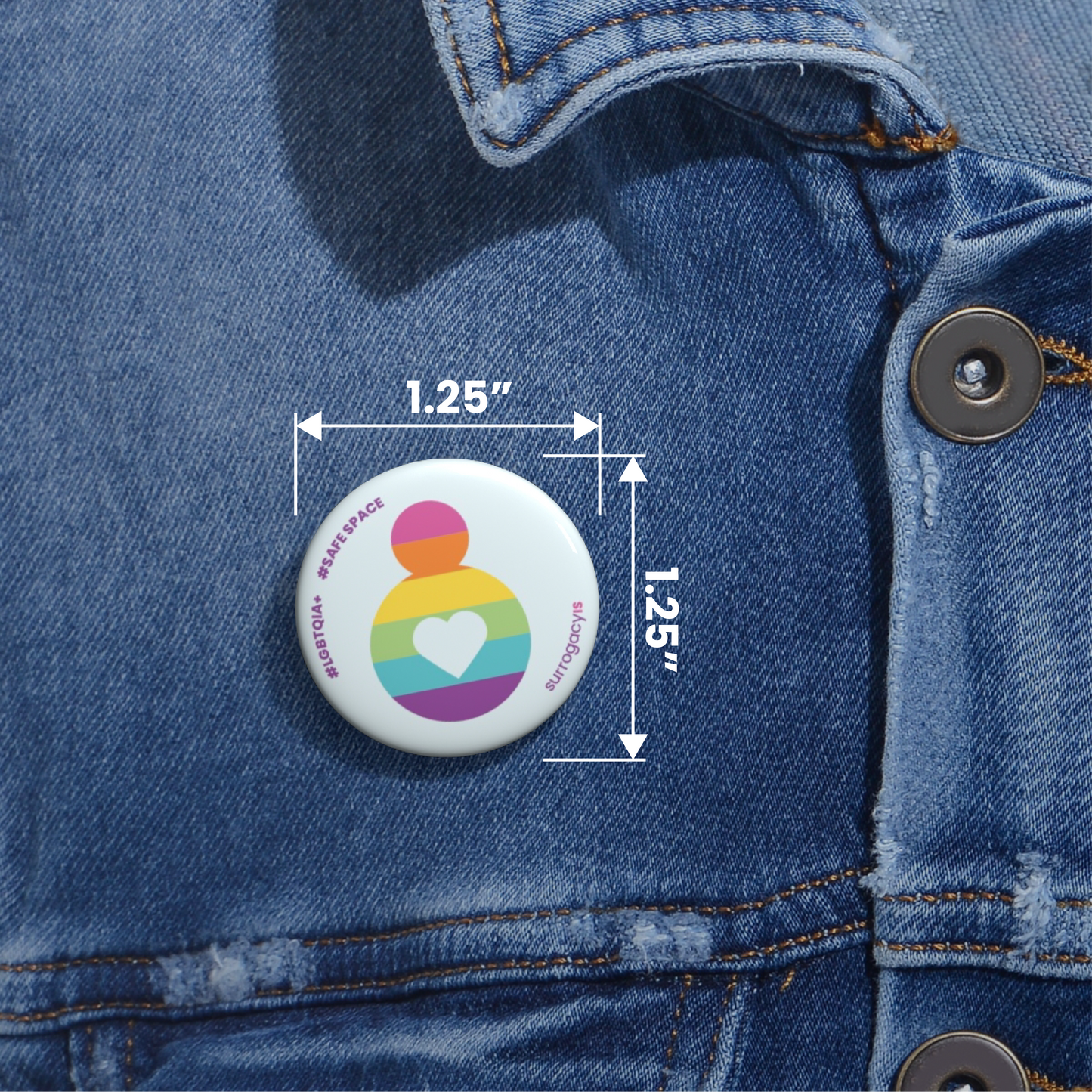 Belly of Love Pride Button Pin - LGBTQIA+