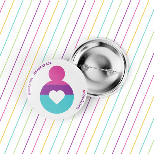 Belly of Love Pride Button Pin - Bisexual