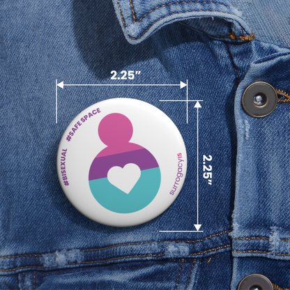 Belly of Love Pride Button Pin - Bisexual