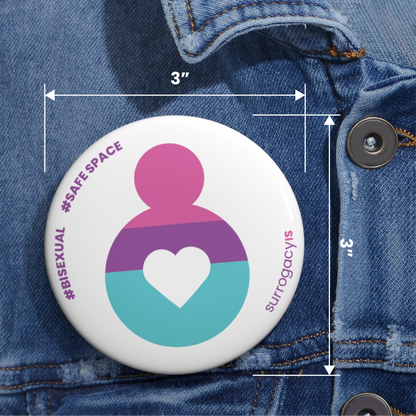 Belly of Love Pride Button Pin - Bisexual