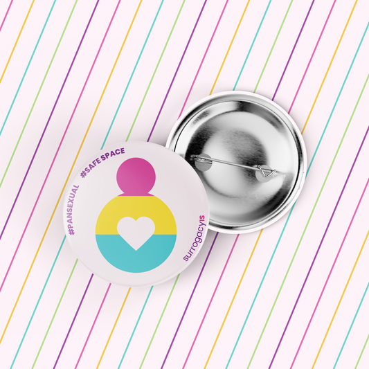Belly of Love Pride Button Pin - Pansexual