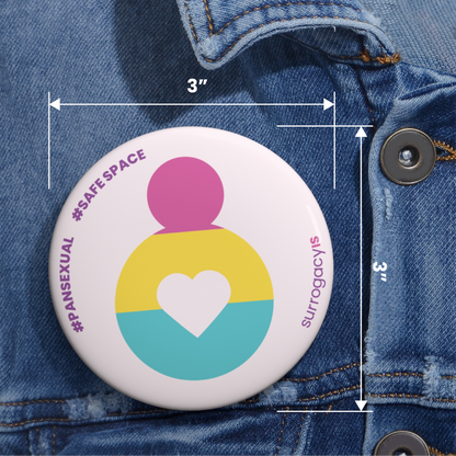 Belly of Love Pride Button Pin - Pansexual