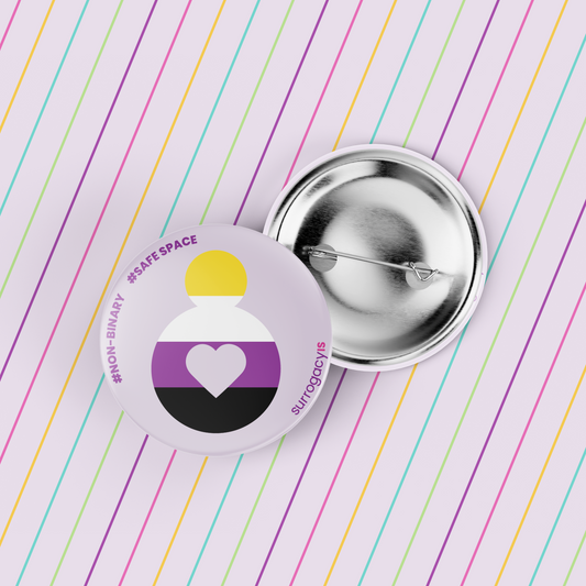 Belly of Love Pride Button Pin - Nonbinary