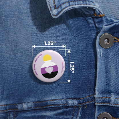 Belly of Love Pride Button Pin - Nonbinary