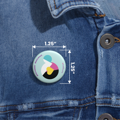 Belly of Love Pride Button Pin - Polyamory