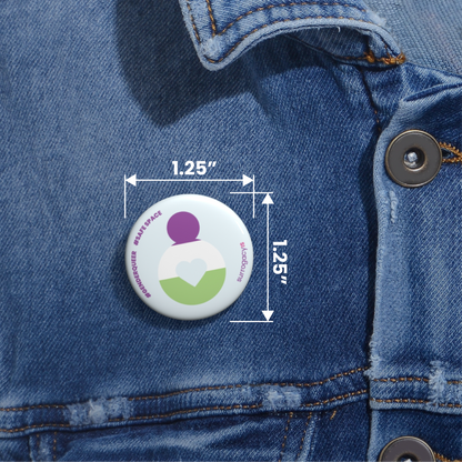 Belly of Love Pride Button Pin - Genderqueer