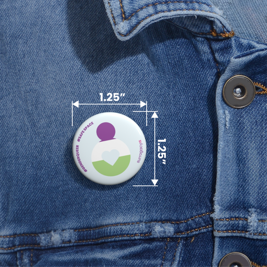 Belly of Love Pride Button Pin - Genderqueer