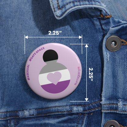 Belly of Love Pride Button Pin - Asexual