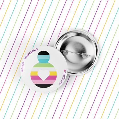 Belly of Love Pride Button Pin - Queer