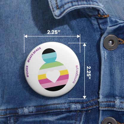 Belly of Love Pride Button Pin - Queer