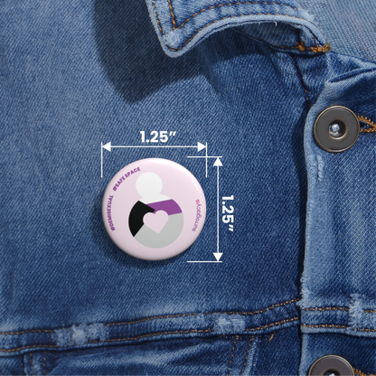 Belly of Love Pride Button Pin - Demisexual