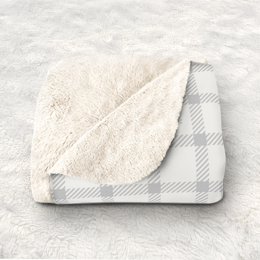 Mommy & Me Sherpa Fleece Blankets - Warmed Ash/Hushed Silver