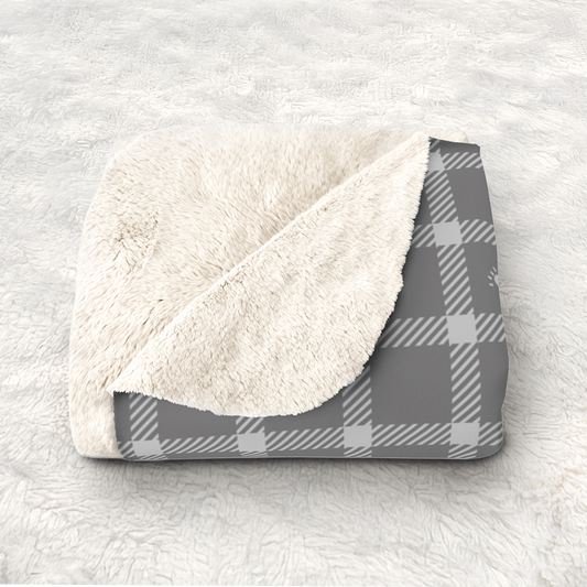Mommy & Me Sherpa Fleece Blankets - Warmed Ash/Hushed Silver