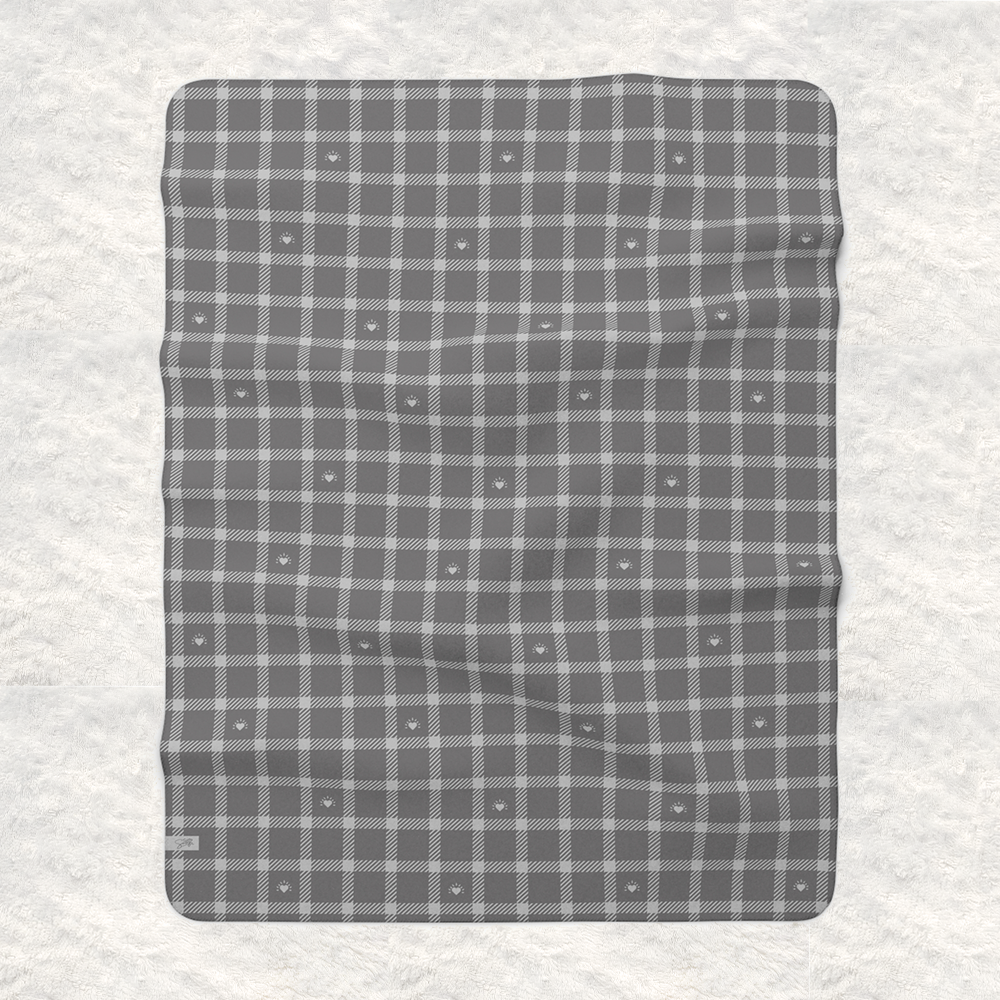 Mommy & Me Sherpa Fleece Blankets - Warmed Ash/Hushed Silver