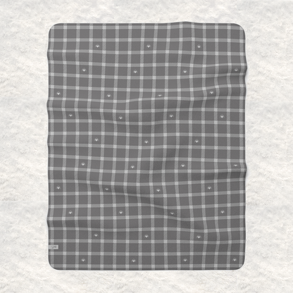 Mommy & Me Sherpa Fleece Blankets - Warmed Ash/Hushed Silver