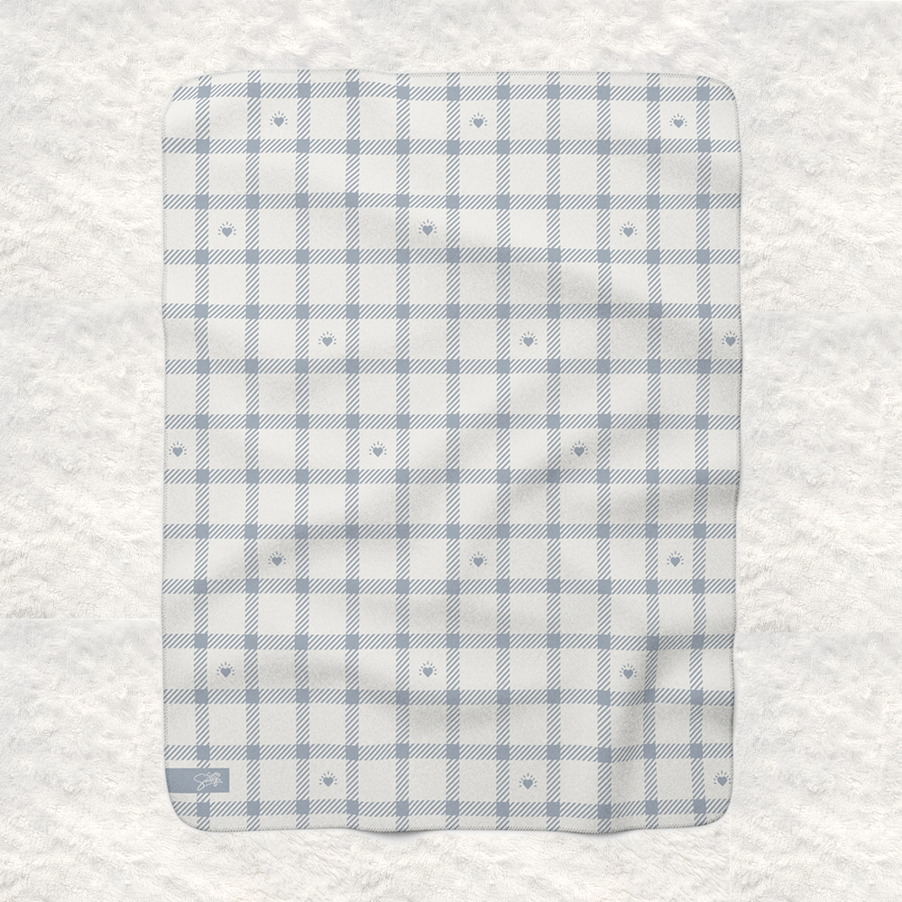 Mommy & Me Sherpa Fleece Blankets - Glacier Smoke/Snowdust