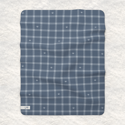 Mommy & Me Sherpa Fleece Blankets - Glacier Smoke/Snowdust