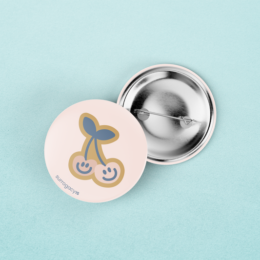 Pair 'O Cherries Button Pin