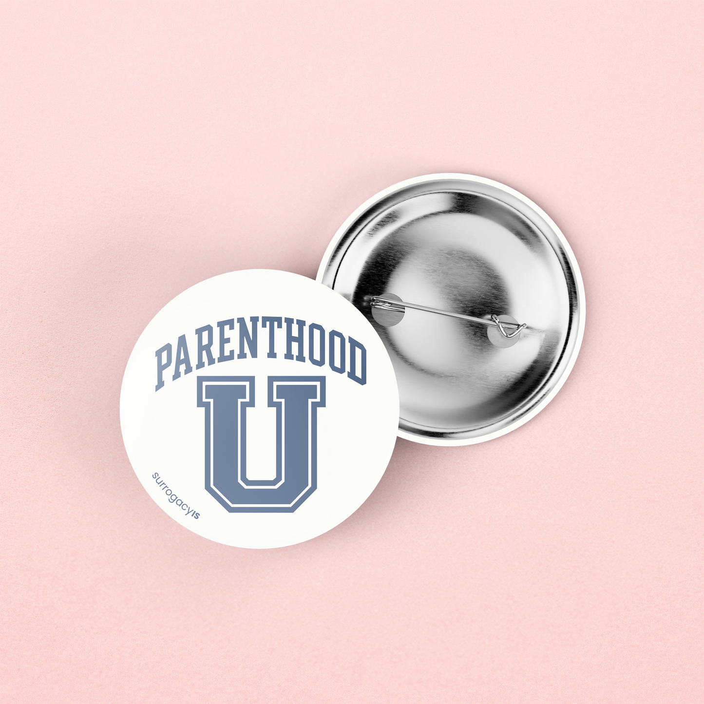 Parenthood U Button Pin