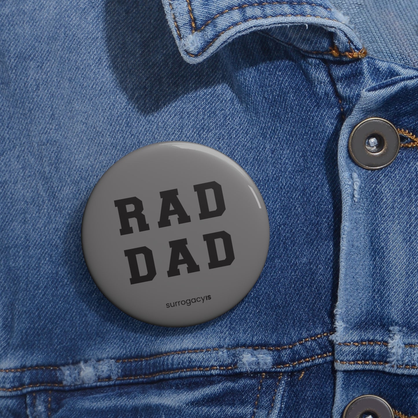 Rad Dad Button Pin