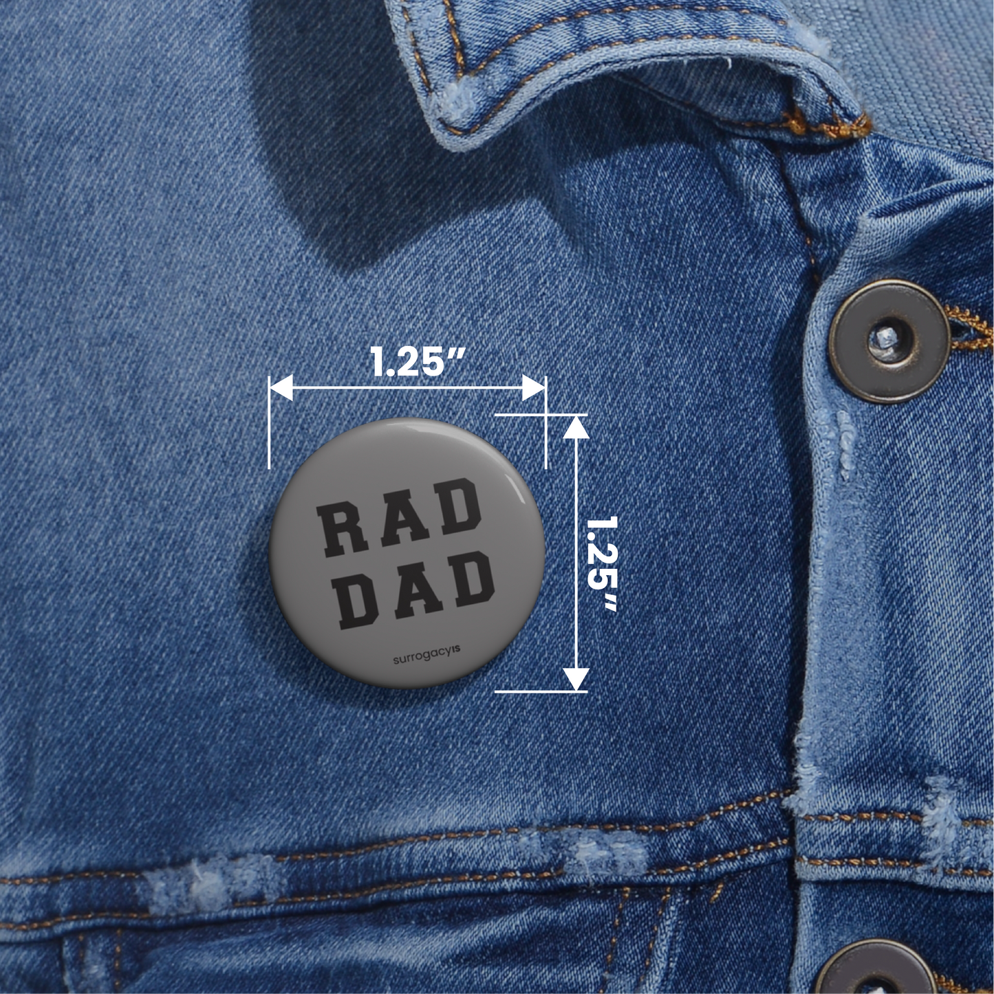 Rad Dad Button Pin