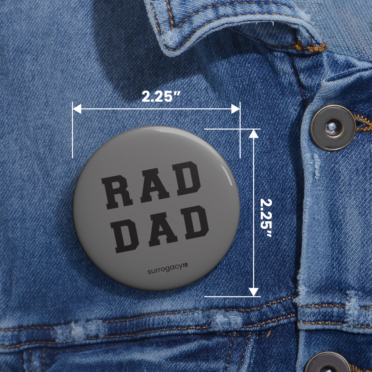 Rad Dad Button Pin