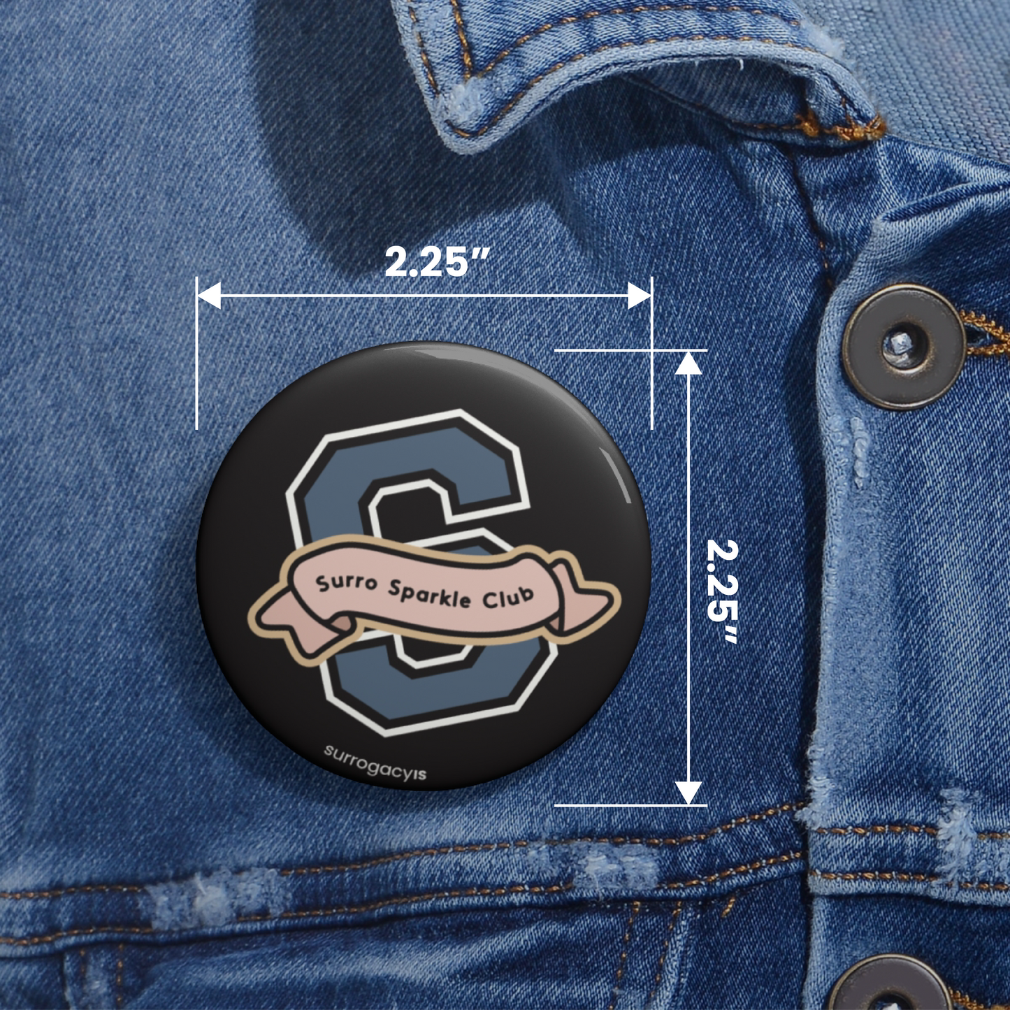 Surro Sparkle Club Button Pin