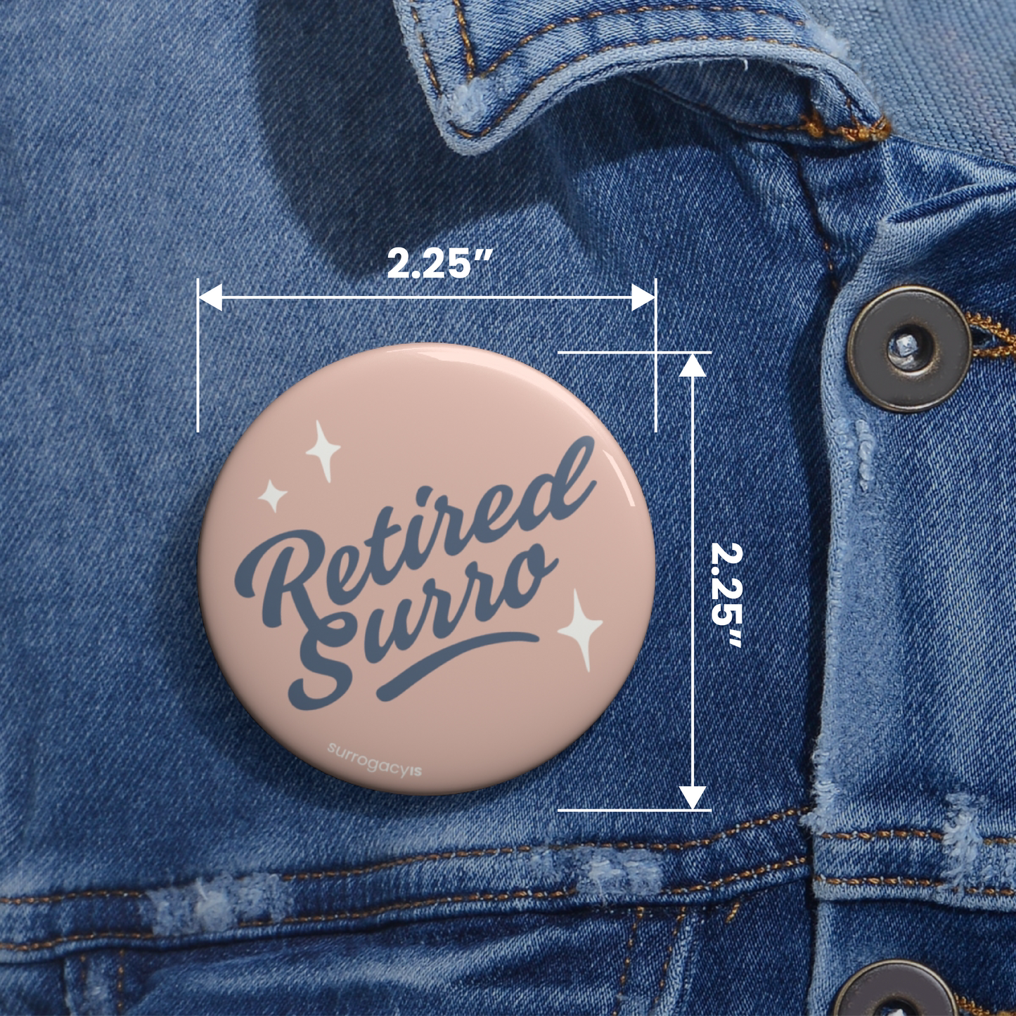 Retired Surro Button Pin